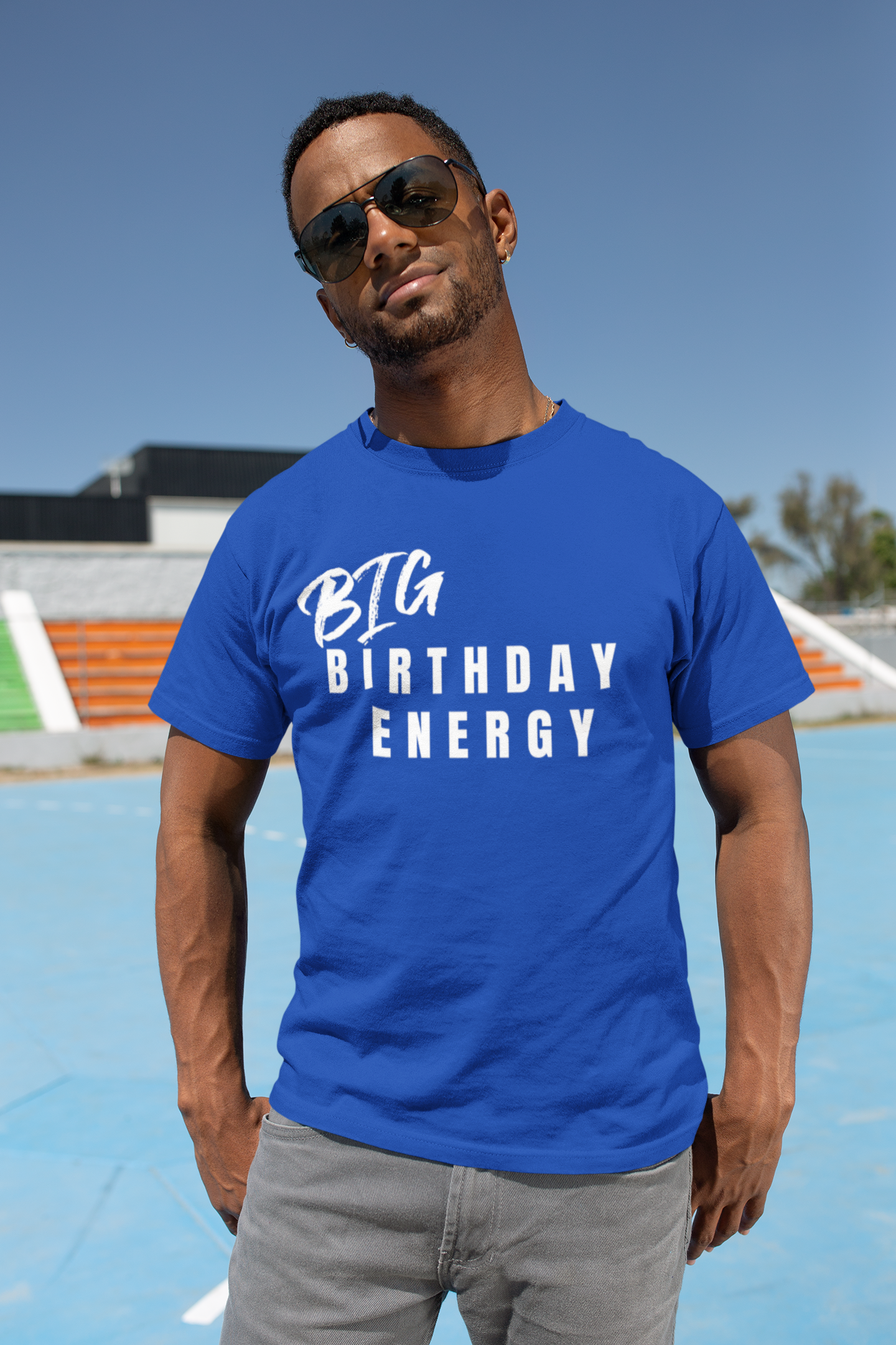 Unisex Birthday Energy Tee-White Font