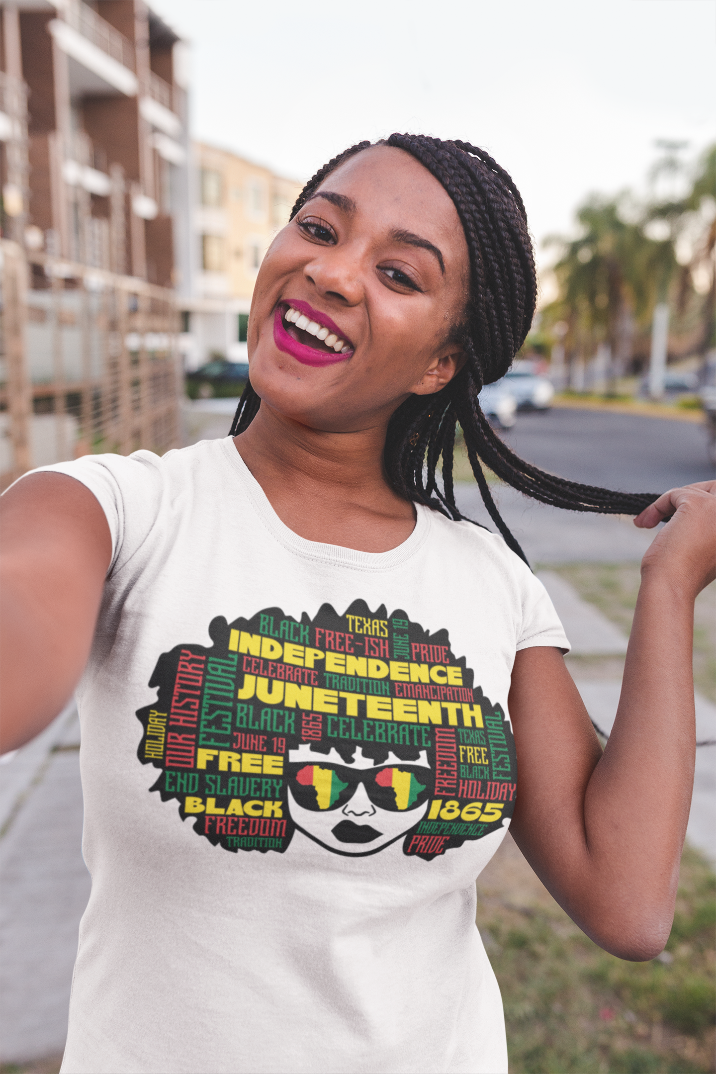 Afro Juneteenth Quote Women's Shirt