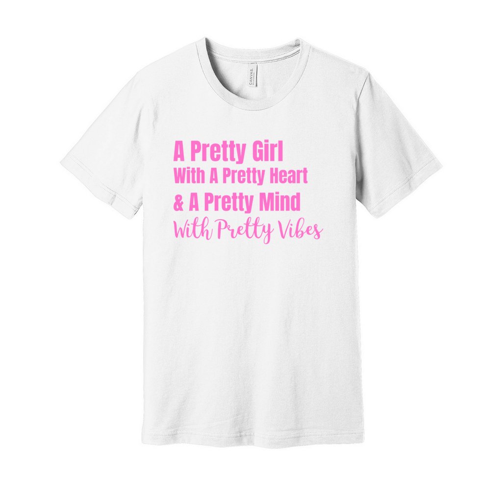 PRETTY GIRL TEE- PINK FONTCaptioned 2 A Tee