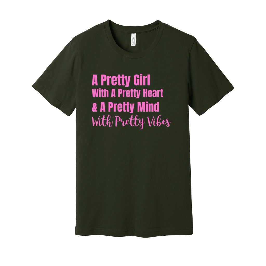 PRETTY GIRL TEE- PINK FONTCaptioned 2 A Tee