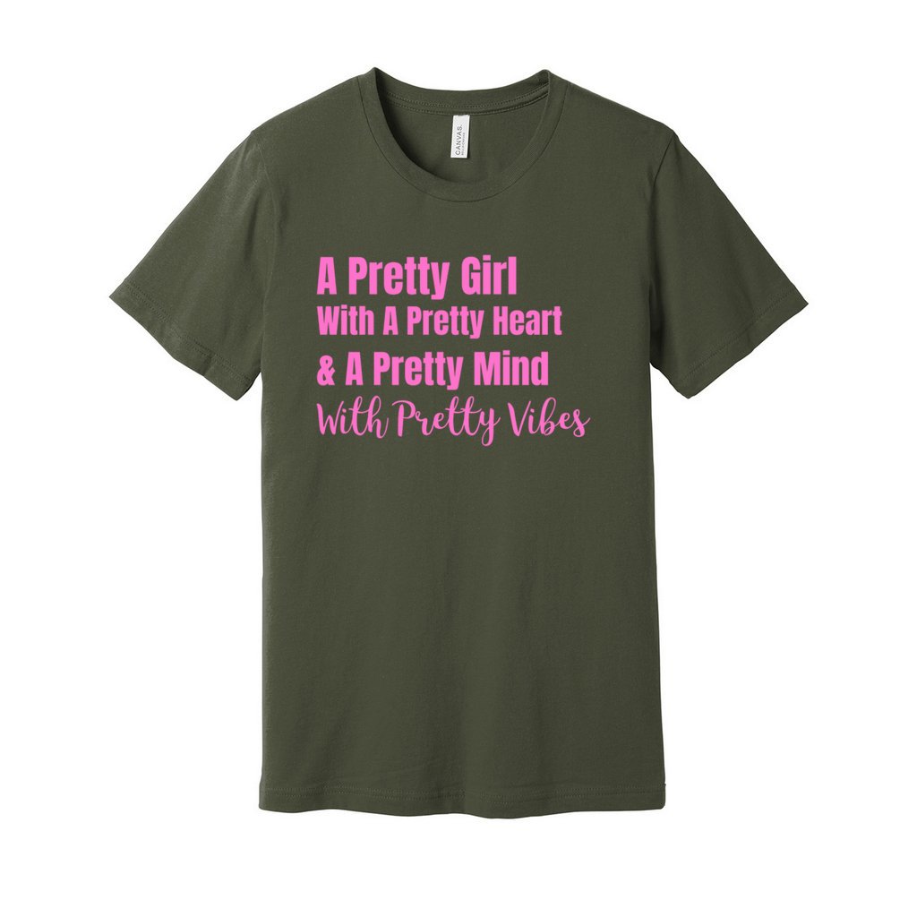 PRETTY GIRL TEE- PINK FONTCaptioned 2 A Tee