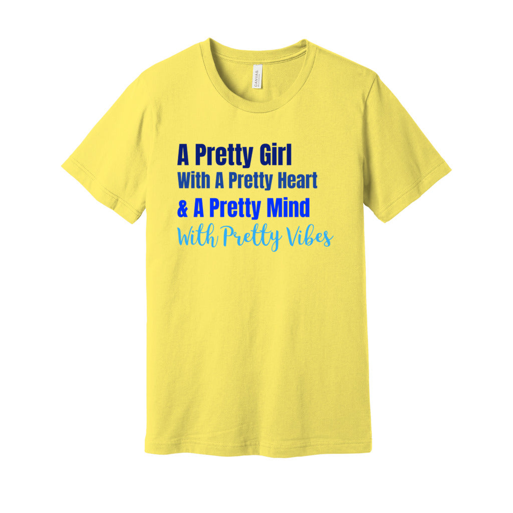 PRETTY GIRL TEE -Blue Ombre FontCaptioned 2 A Tee