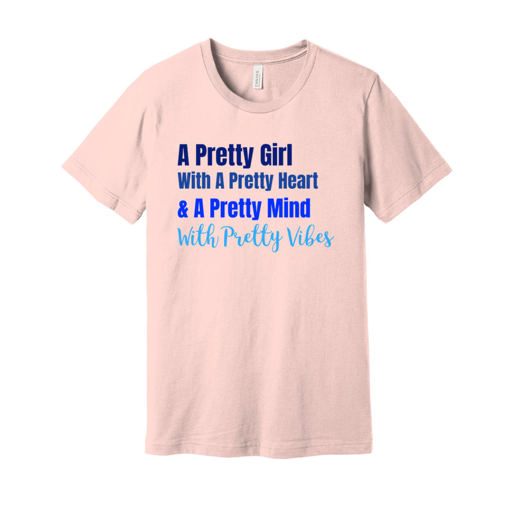 PRETTY GIRL TEE -Blue Ombre FontCaptioned 2 A Tee