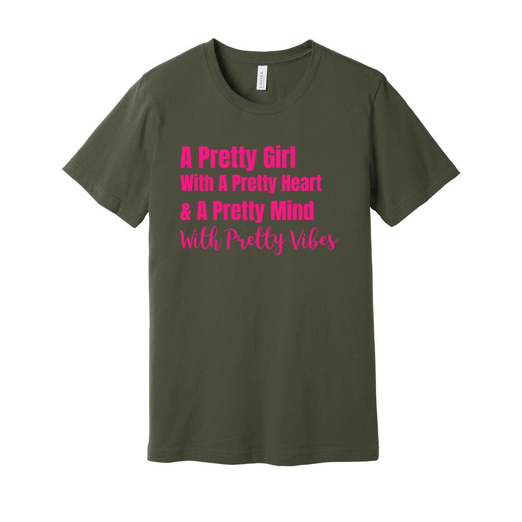 PRETTY GIRL TEE- Hot Pink FontCaptioned 2 A Tee