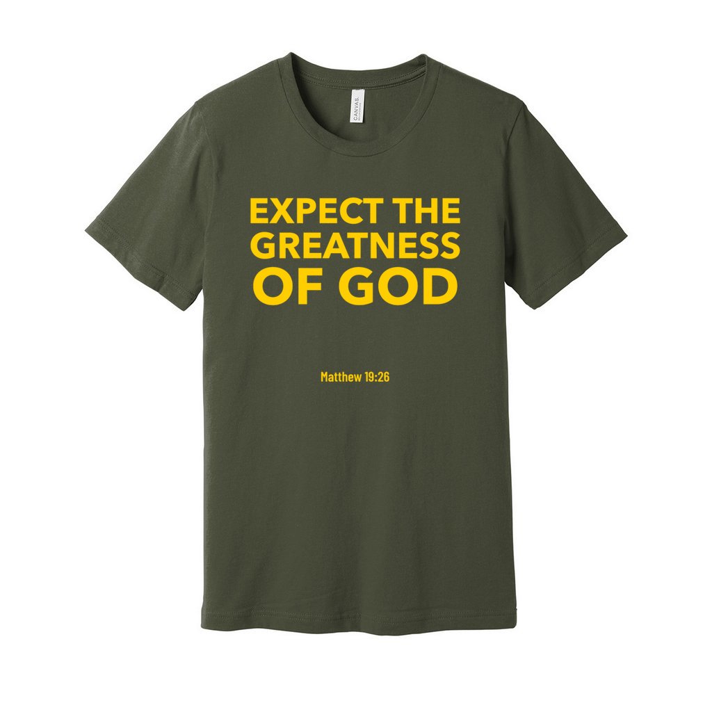 Greatness Shirt- Yellow Letters            Greatness Shirt- Yellow Letters