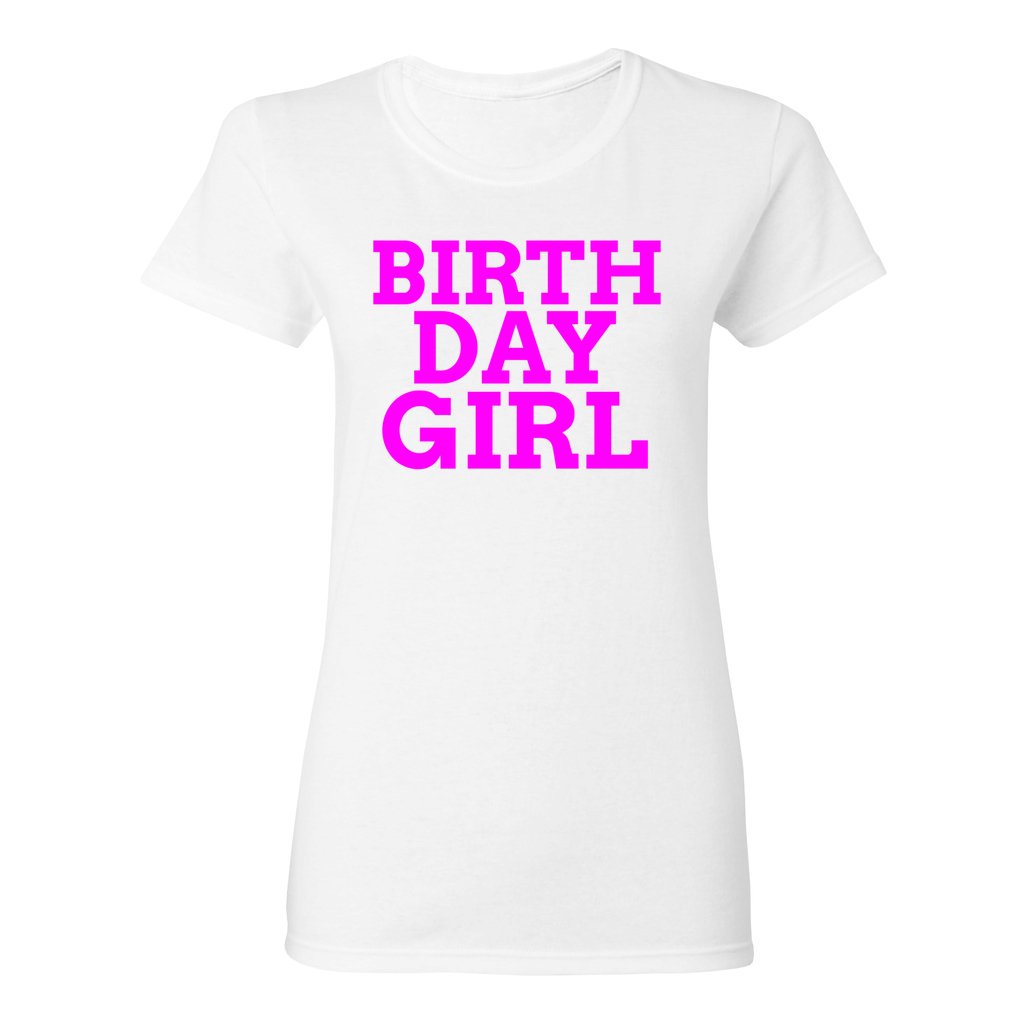 Women's Birthday Girl Shirt-Bright Magenta FontCaptioned 2 A Tee