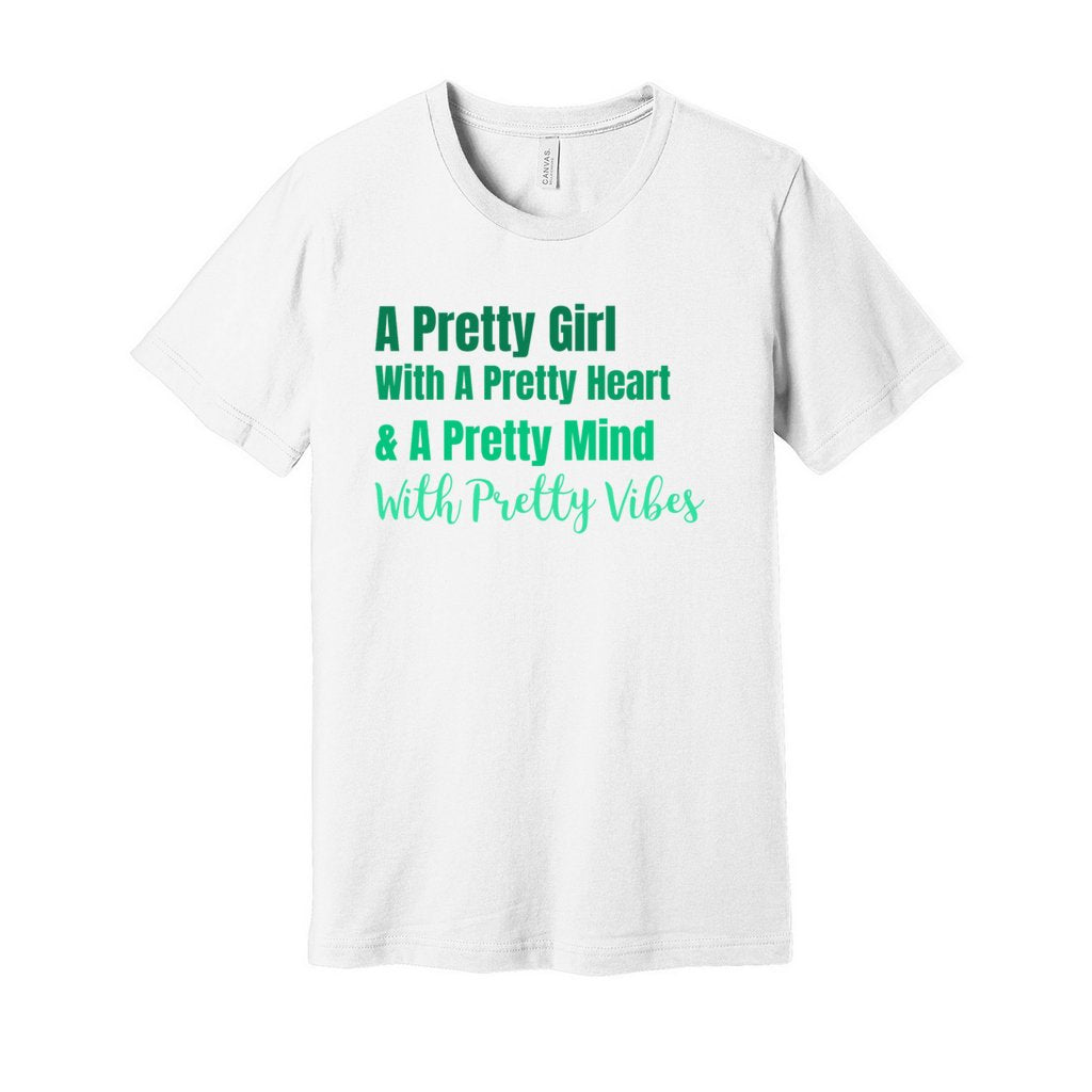 PRETTY GIRL TEE -Green OmbreCaptioned 2 A Tee