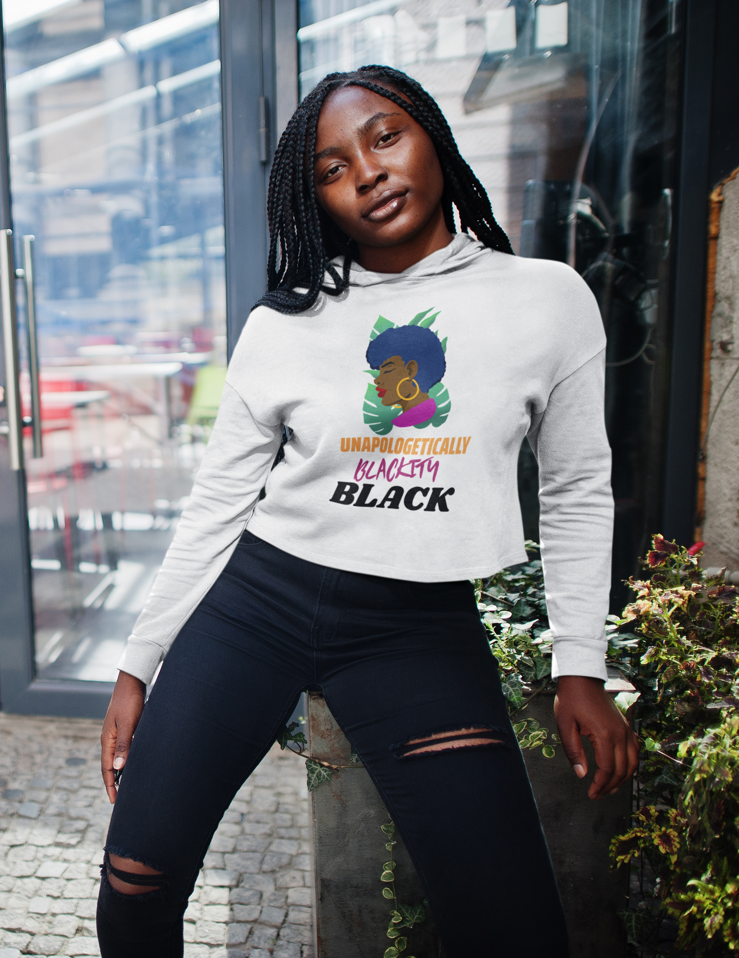 Blackity Black Crop Hoodie   Blackity Black Crop Hoodie