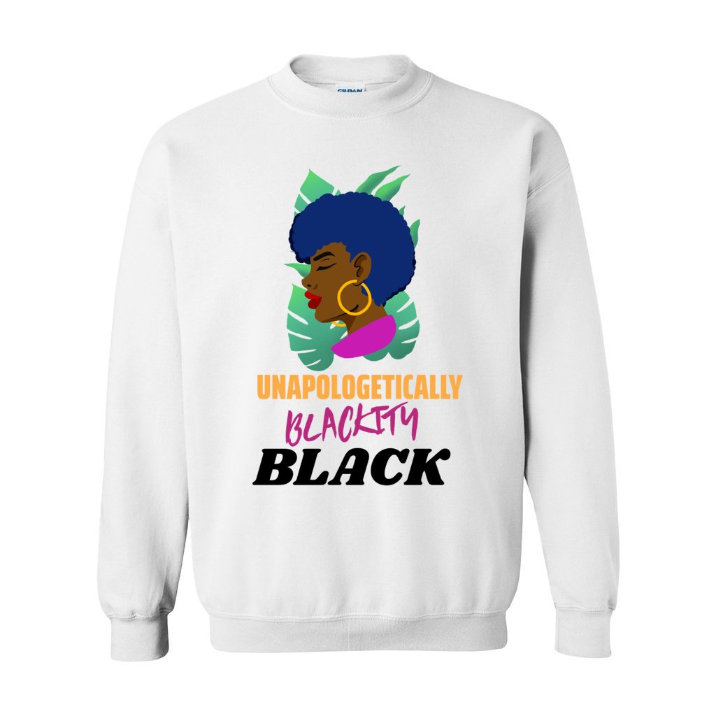 Ladies Blackity Afro Crewneck Sweatshirt   Ladies Blackity Afro Crewneck Sweatshirt