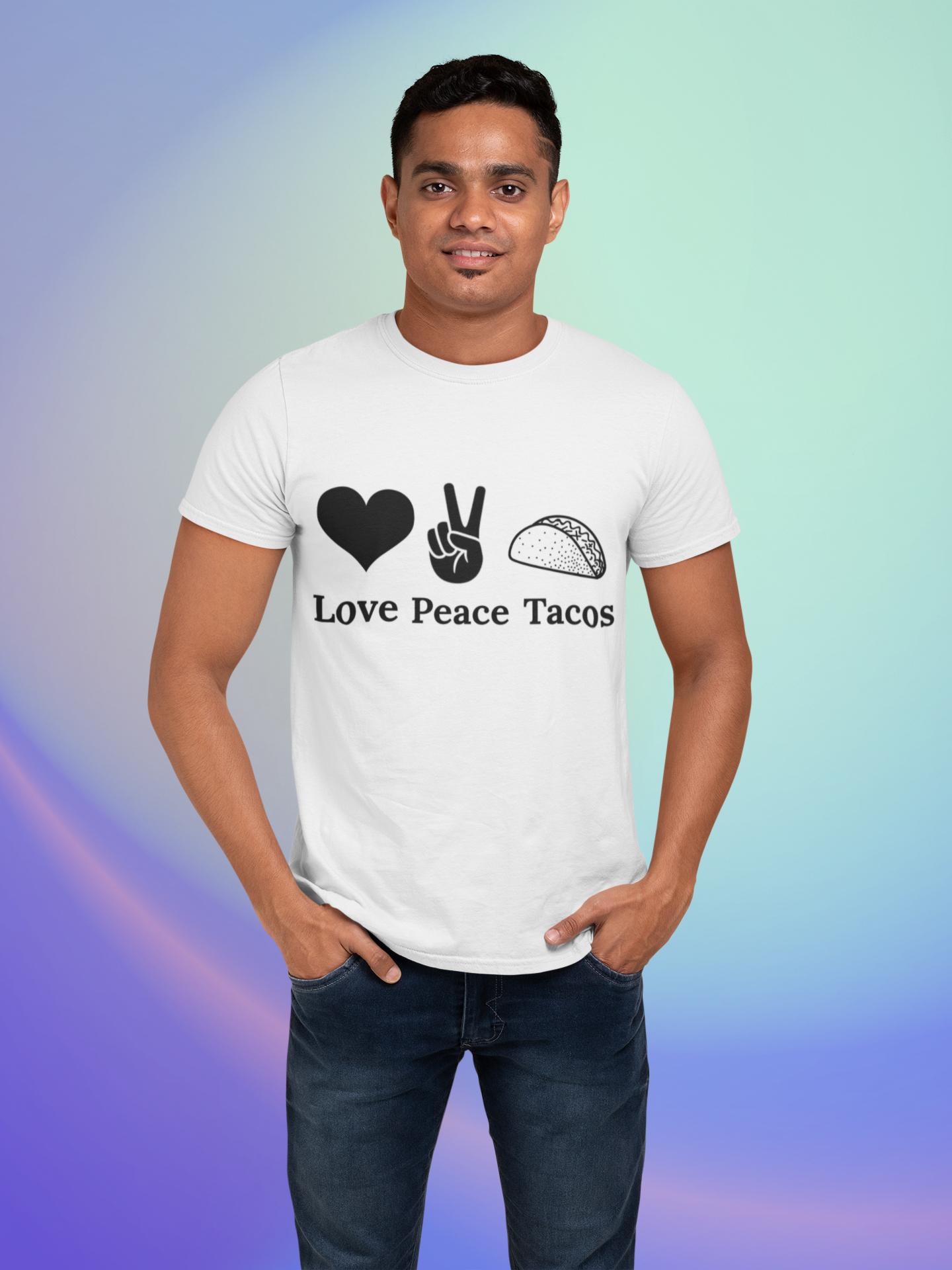 Love Peace Tacos ShirtCaptioned 2 A Tee