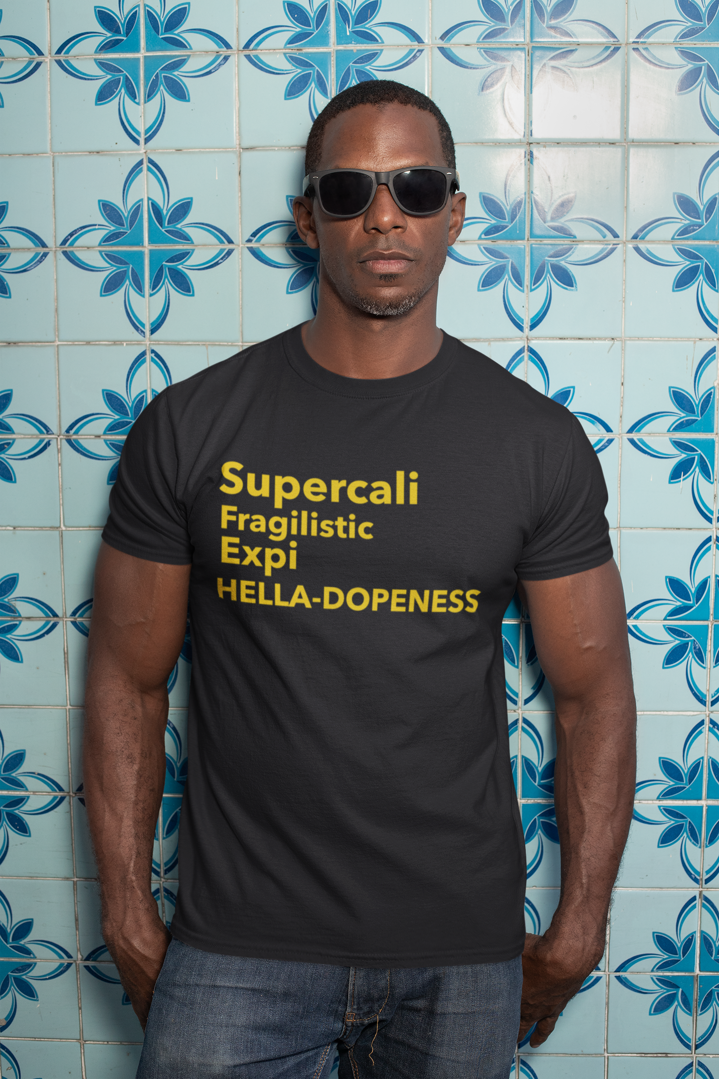 Super Hella Dopeness Tee-Yellow FontCaptioned 2 A Tee