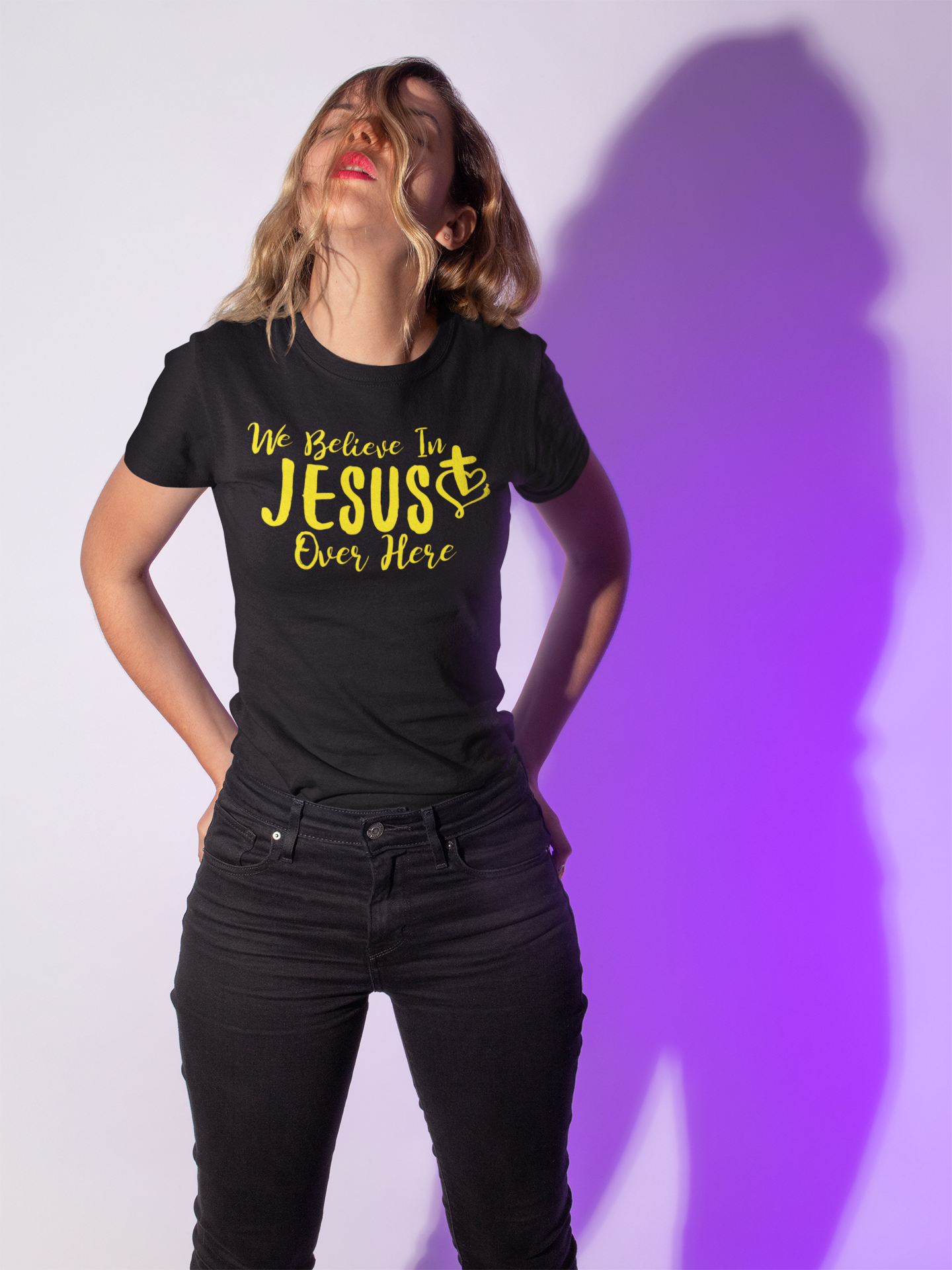 We Believe In JESUS Slim Fit TeeCaptioned 2 A Tee